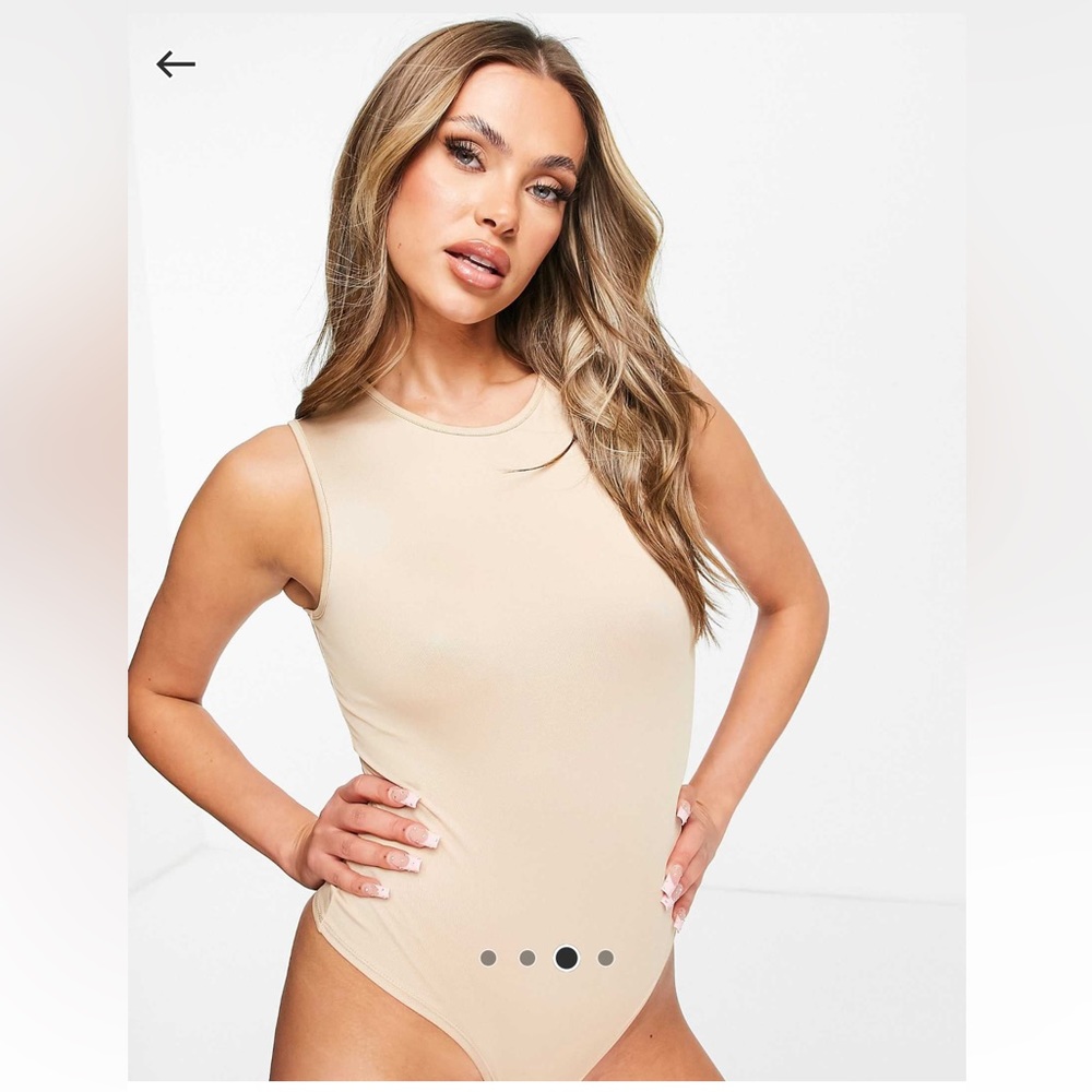 Women's Cream Sleeveless Bodysuit